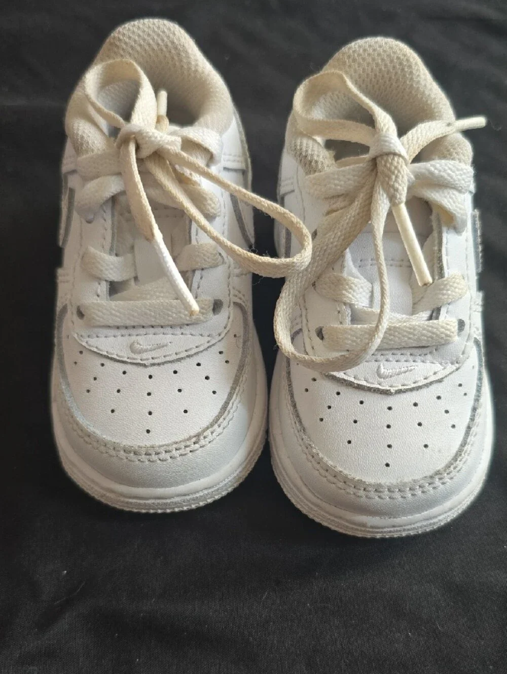 Nike Kids White Low-Top Sneakers with Swoosh
